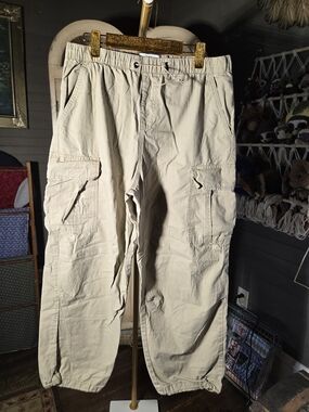 Men's Cargo Pants with Drawstring Waist